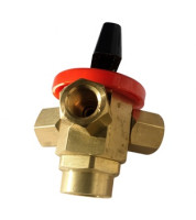 Válvula Manual de 3 vías 1/4"Hx3-1/8"H